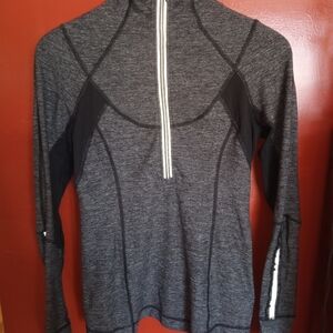 Lululemon Athletica Charcoal and Black Zip-Up Hoodie